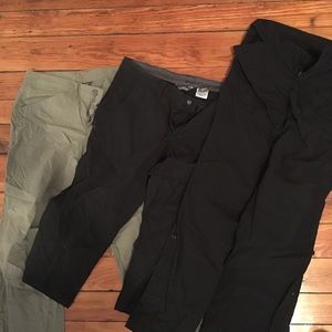 Lot of 3 Eddie Bauer quick dry pants.